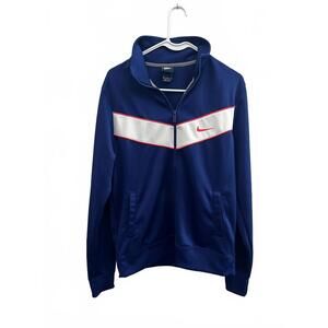 Nike Men's Striker Blue Zip-Up Track Jacket - M